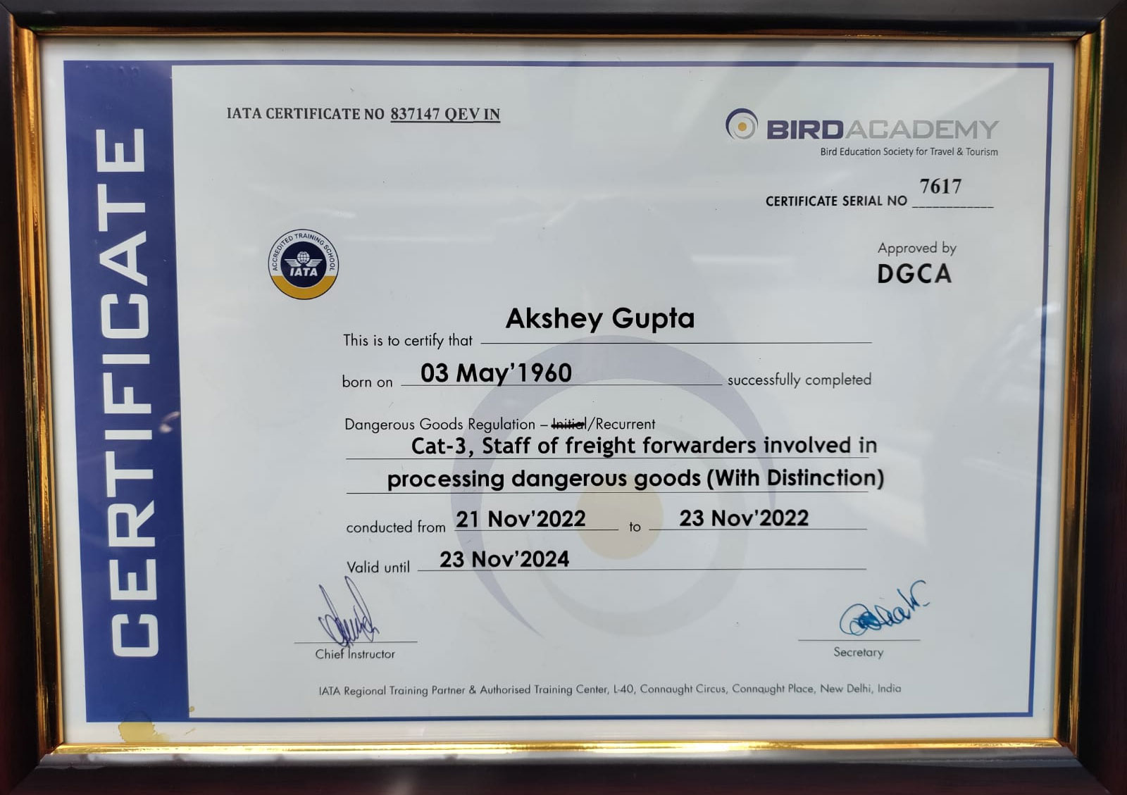 Certification